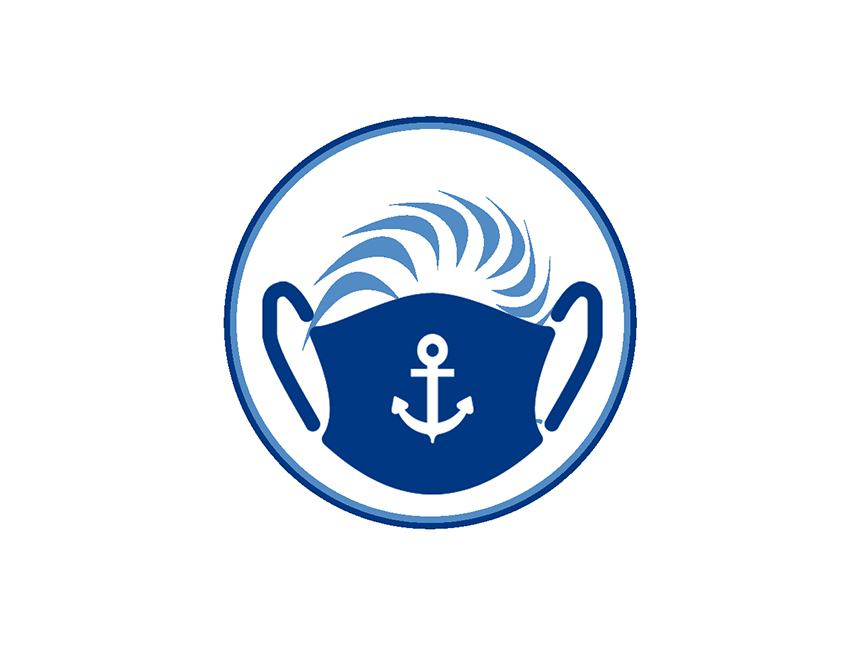 sea chefs Logo mit einer Maske auf der ein Anker ist